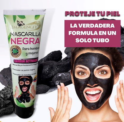 Mascarilla Negra de Carbón Activado